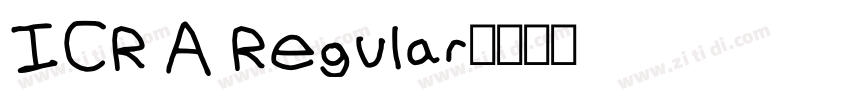ICR A Regular字体转换